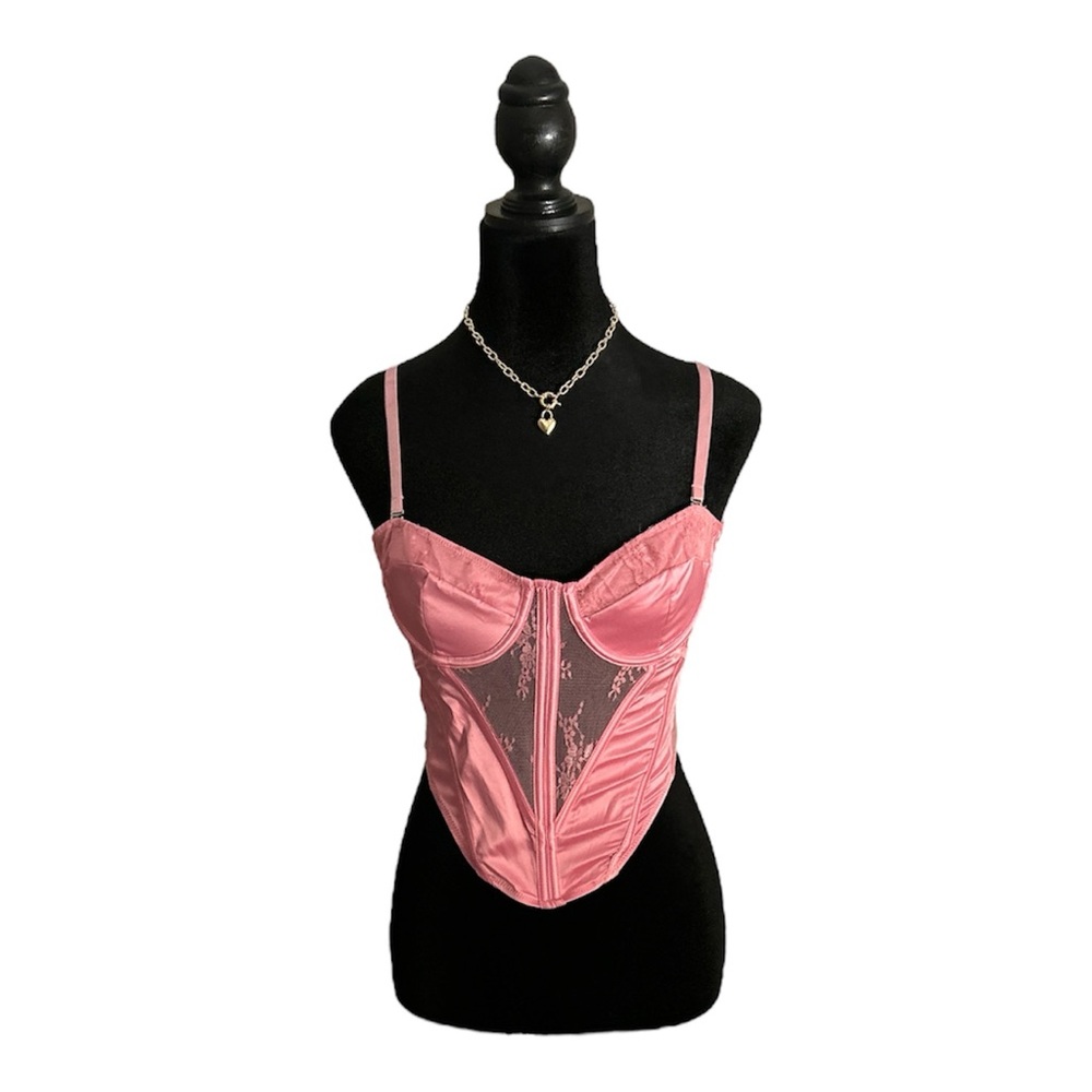 Pink Lace Corset Top